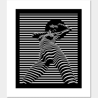 Afro Stripes Modern Art Posters and Art